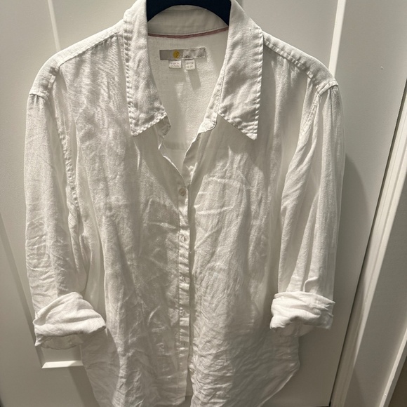 BODEN, White Linen Shirt, Sz 8 - Picture 1 of 3